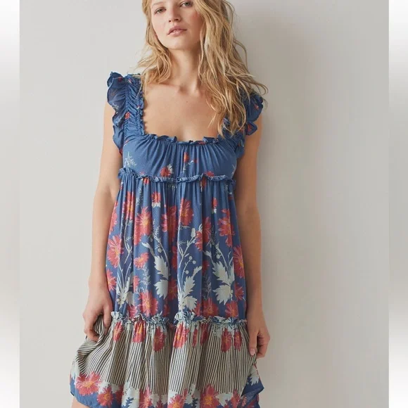 princess polly baby blue dress Free People Someone Like You Midi Slipdress